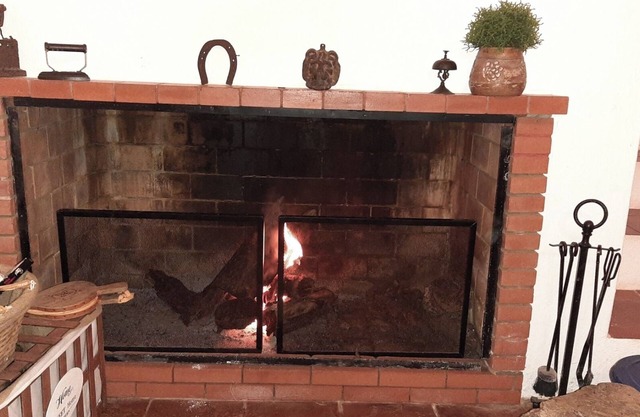 Country house with fireplace in quiet area
