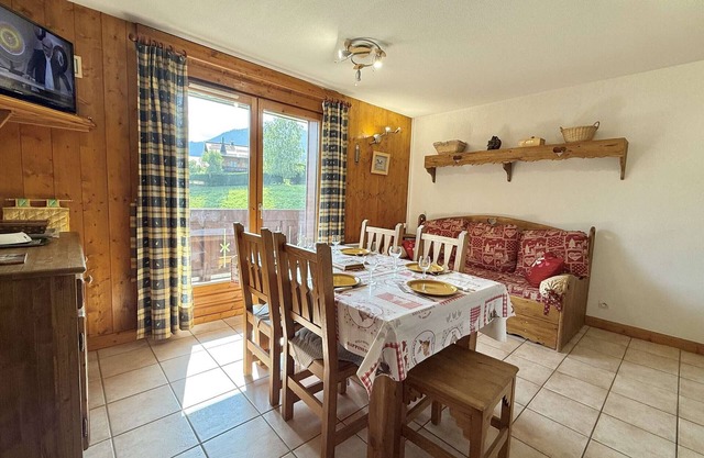 Cozy 3-Room Apartment in Praz-Sur-Arly with Garage, Balcony, and Ski Locker