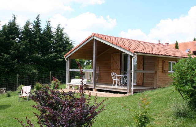 Cozy chalet in green area with animals