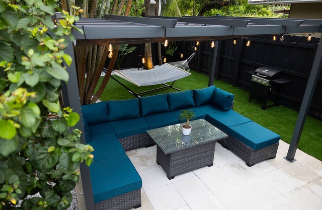 Cozy coastal villa with smart features, private backyard, and washer/dryer