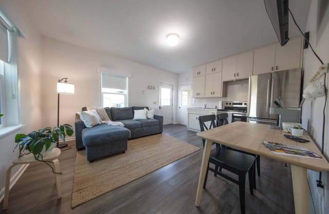 Cozy one bedroom apartment with attached garage.