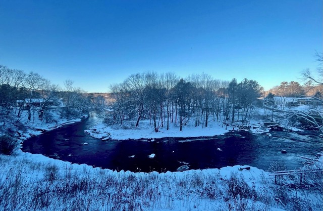 Creative winter and spring on a river in Maine