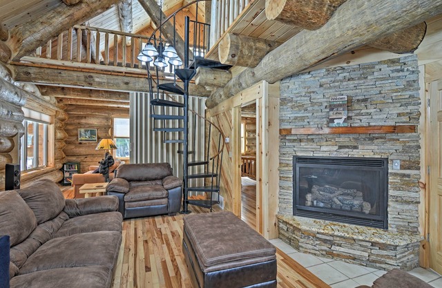 Custom Log Cabin w/Deck & 45 Acres By Pine River!
