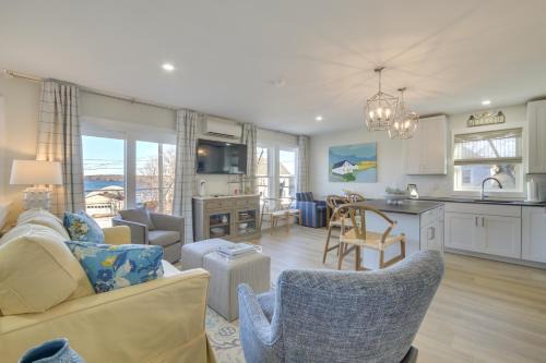 Deck with Water Views Quiet East Boothbay Retreat!