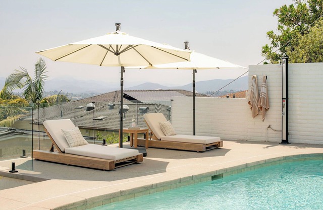 Designer 3-bedroom home with pool, and fitness room in walkable La Mesa Village.