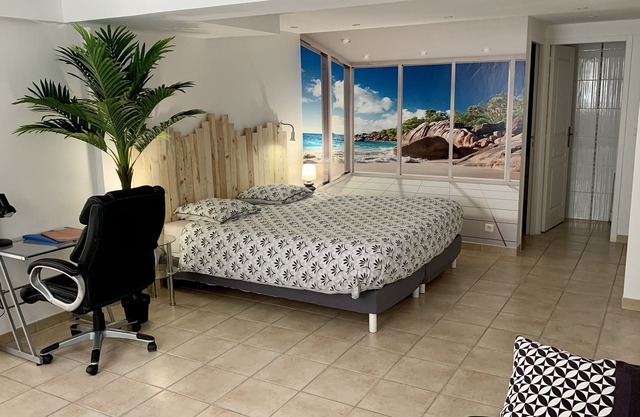 Detached 45m2 T2 with small garden - Air cond, Parking, Quiet,Beach,All comforts.