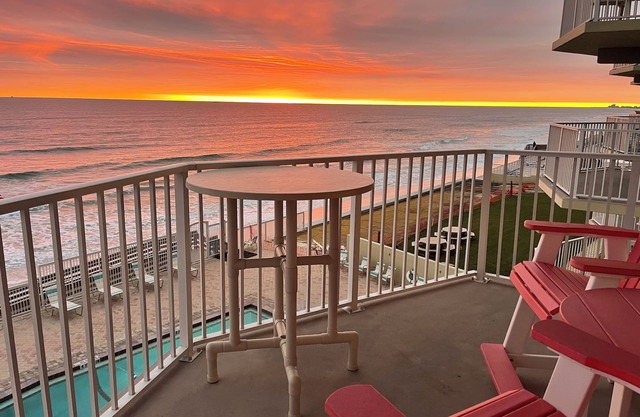 Direct oceanfront Stunning sunrises Heated pool pets under 20lbs stay free.