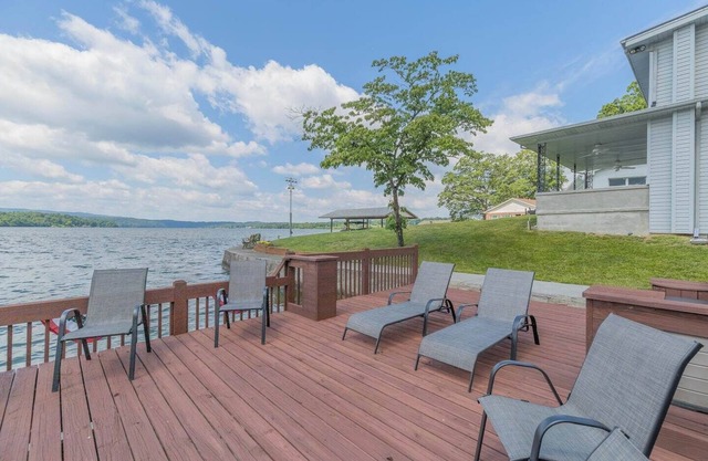 Dock Holiday on Claytor Lake: waterfront patio, 3 docks, cozy living, and fun lake activities!