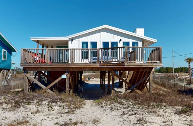 Dog-friendly beachfront home w/deck, views, and beach access