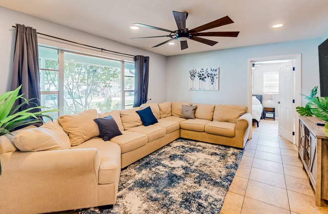 Dog-friendly home with large yard, updated interior, Ping-Pong, & lawn games