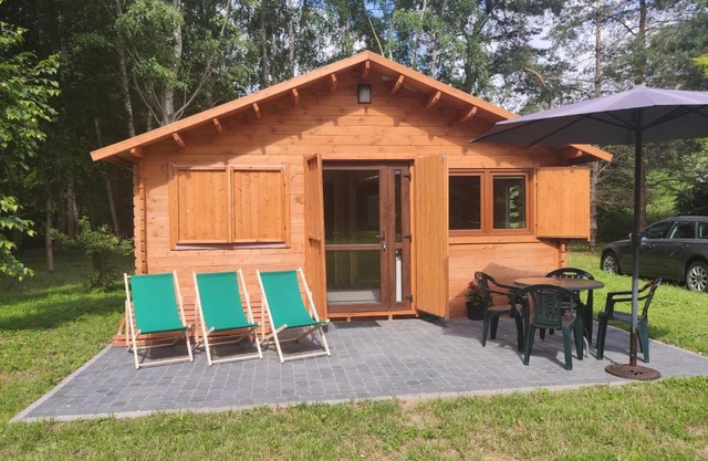 Domek mazurski ze świerka syberyjskiego z klimatyzacją