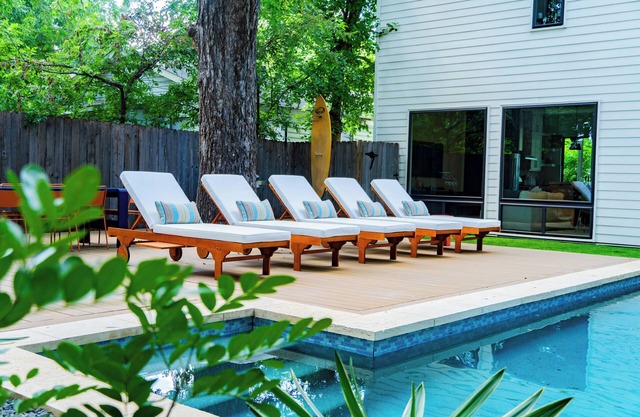 East Austin Hideout with a pool
