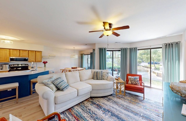 East of Sun condo with water-view patio, on-site pool & tennis - near beach