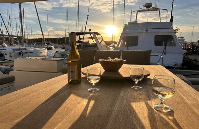 EDEN modern catamaran for 2 to 8 p. at the dock