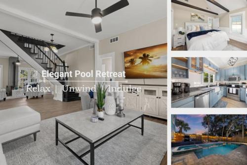 Elegant Pool Retreat with Firepit