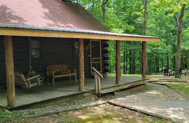 Enjoy a Hot Tub and a peaceful Cabin out in the country at High Ridge Cabins.