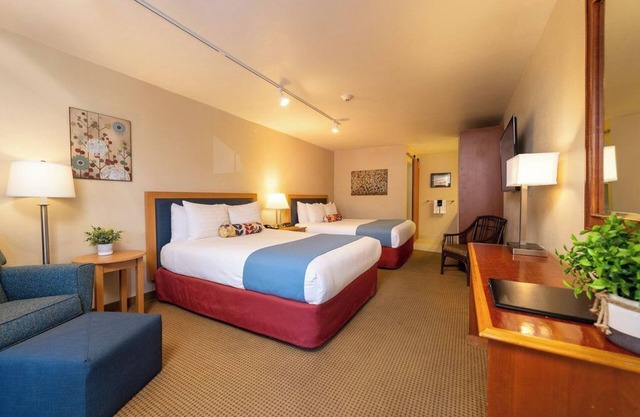 Enjoy easy walking access to all Leavenworth has to offer after a relaxing night in our room with two queen beds.