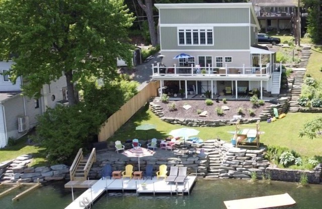 Enjoy lake life at this year round home with private dock
