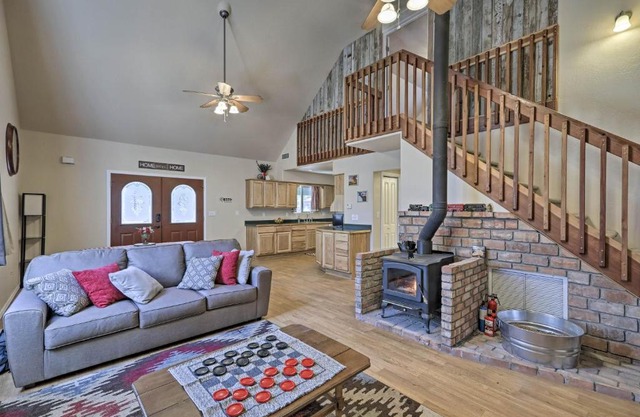 Family-Friendly Forested Home with Snow Play Area!