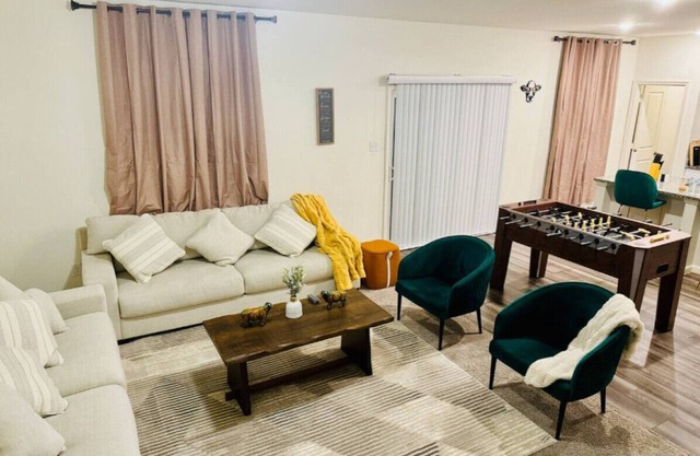 Fenced Yard Foosball Putting Green