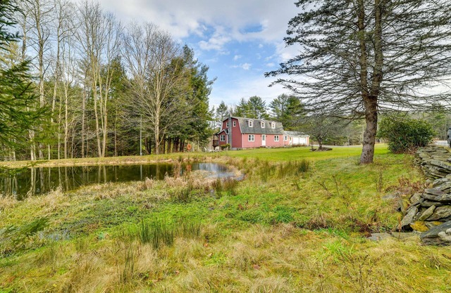 Fire Pit & On-Site Pond: Wooded Walton Home!