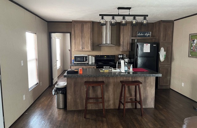 Fishing camp with boat stall cleaning table three bedroom two bath