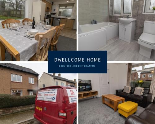 Free Parking, Ideal for long term contractor, etc stays, Fast WIFI, 3 miles 7 mins drive to Nissan, 15 mins to Sunderland Newcastle, Regular Housekeeping Options - Dwellcome Home Ltd 3 DOUBLE Bedroom House Boldon - see our site for assurance