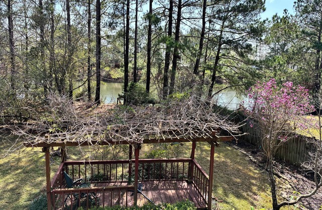 Fully-stocked waterfront getaway in Aiken. Pet-friendly!
