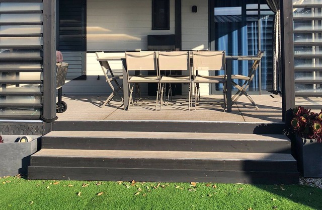 G002 - WOODEN CHALET 3 BEDROOMS 2 SDE IN SECURE AREA WITH HEATED SWIMMING POOL