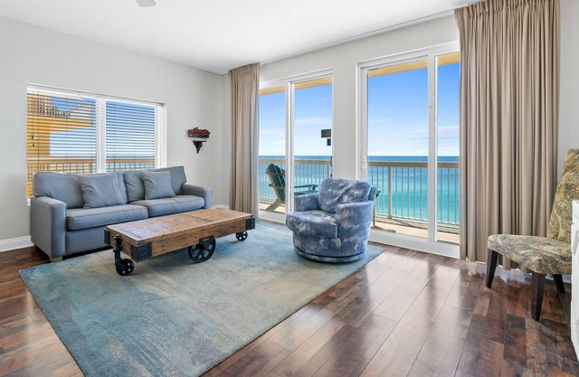 Gulf-Front Corner Unit! Incredible Views - Walk to Pier Park - Free Golf Daily