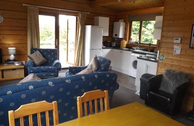 Hand built log cabin at Avonvale Holiday Lodges
