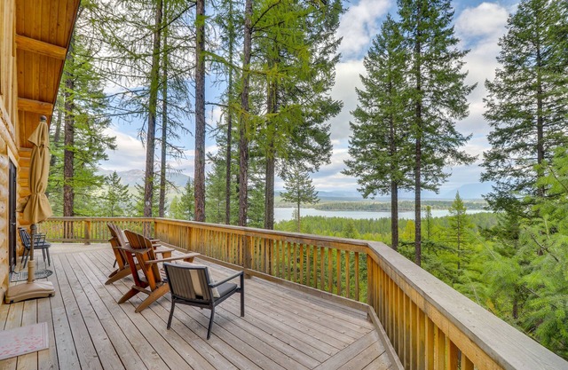 Hand-Crafted Cabin w/Whitefish Lake Views!