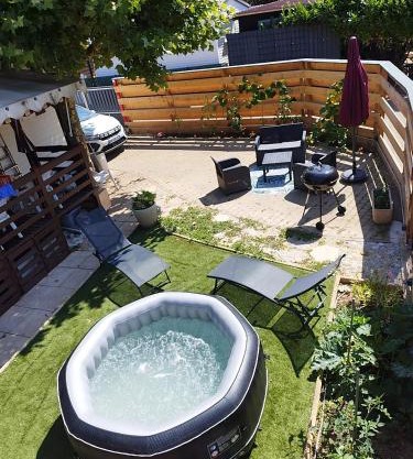 havre de paix bord de Saône avec jacuzzi