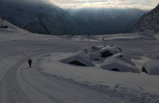 Heidi cabin at 2000 meters on the ski slopes of Monte Rosa in Alagna Valsesia