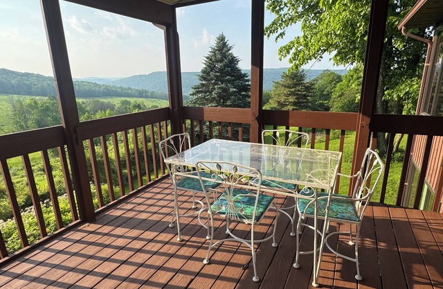 Hilltop, relax and enjoy nature's aviary atop the Endless Mountains.