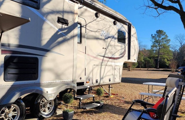 “Home Is Where You Park It”. Our RV Travel Trailer SLEEPS 4 PEACEFULLY. @Masters