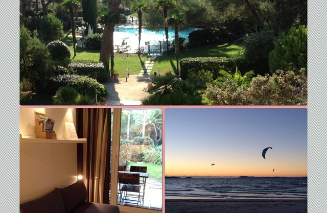Hyères (83400) - Presqu'ile de Giens - La Badine beach - Air-conditioned studio.-Wireless