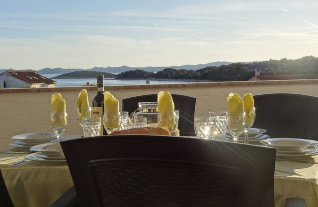 Ilsad apartments, Apartment with pool 80 meters from se, Sea view from balcony