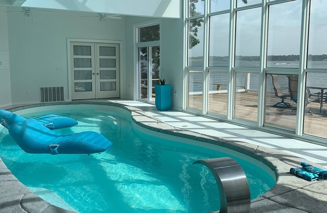 Indoor Pool Main Lake Waterfront across from Shangrila at Sunrise Getaway