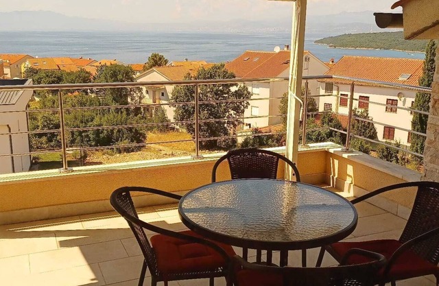 Island Krk, Njivice - flat with panoramic view