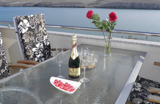 Island Pag apartments seafront