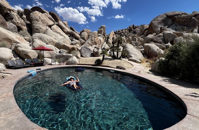 Joshua Tree Retreat | Private Pool, Gardens & Cave-Inspired Estate