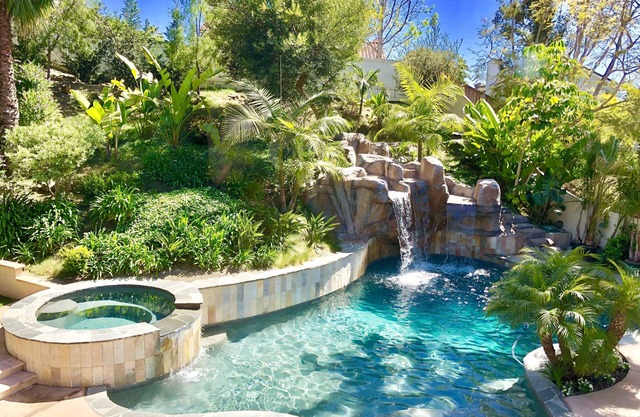 La Costa Tropics - Tropical Backyard, Pool, Spa, Water Slide, Waterfall, Grotto