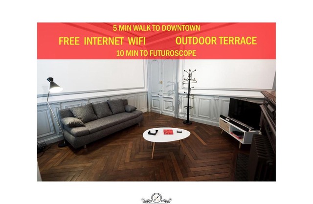 La Suite T2 40m2 avec terrasse 1ch-4pers Appart Hotel Poitiers