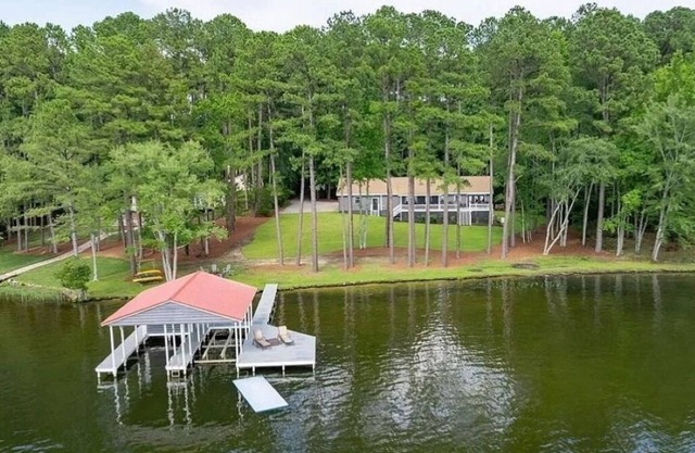 Lake Gaston Waterfront w/Dock, Boat House, Fire Pit & Beautiful Lakefront Views