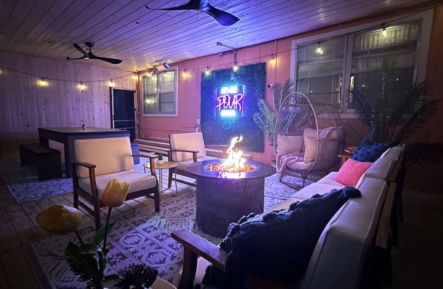 Lake of the Ozarks Lakefront home with water slide and game porch