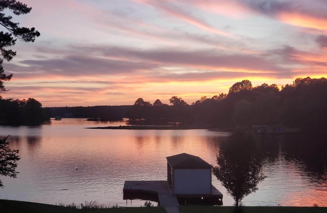 Lakefront Home w/ Sunset Views, 2 Living Areas, Private Dock & Yard