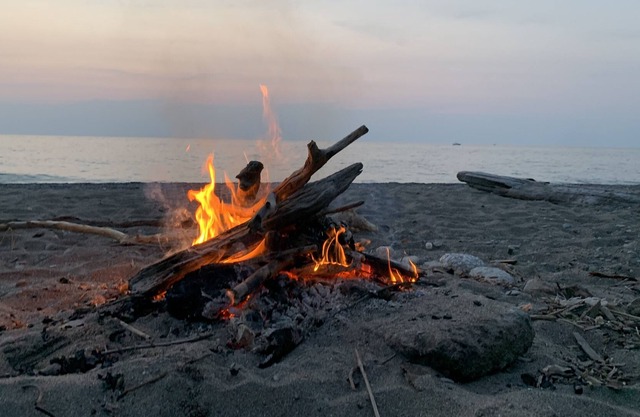 Lakefront retreat with private beach