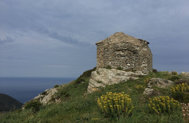 large 2-room studio in the hamlet of Cap Corse 10 minutes from the sea