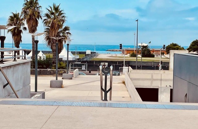 Le David - Studio avec balcon à 100m des plages